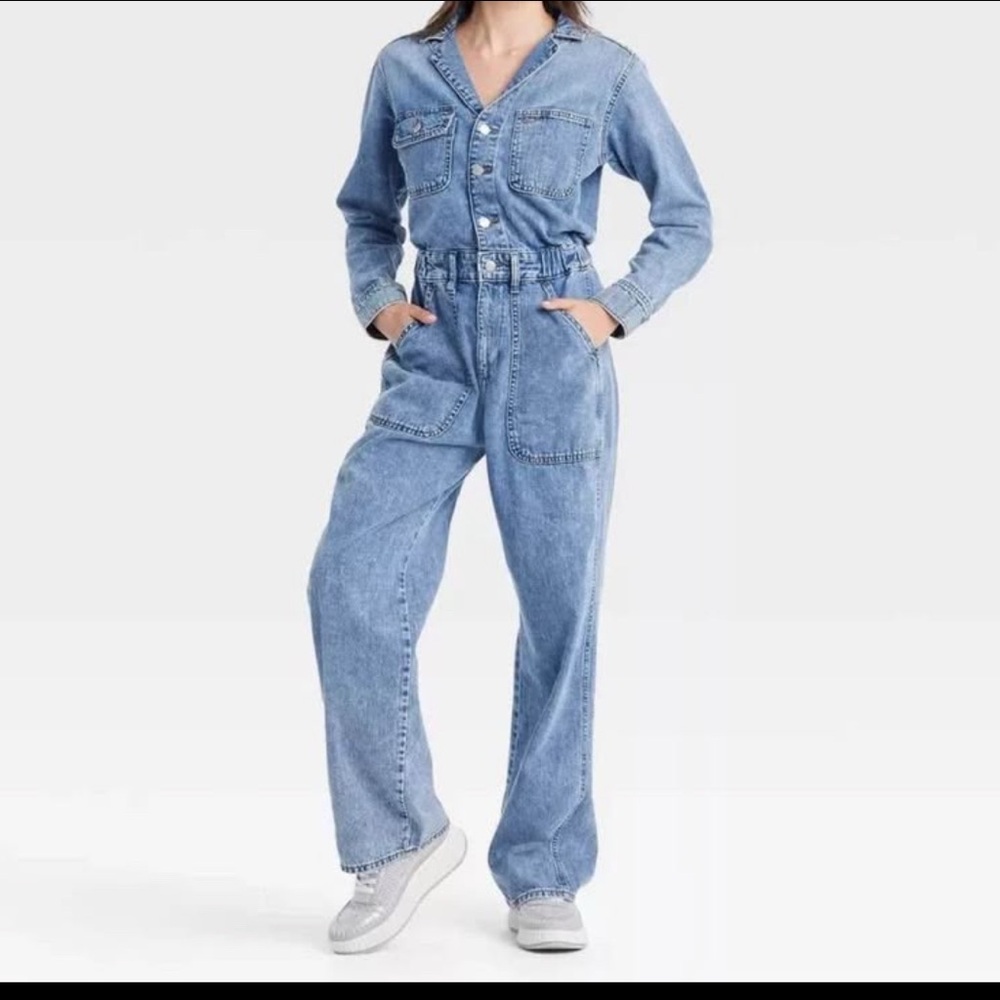 Women's Blue Denim Jumpsuit